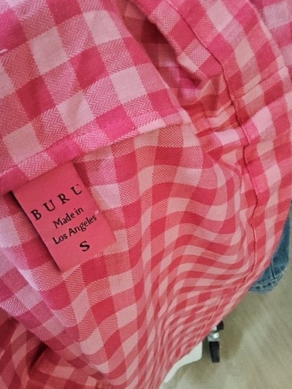 Buru Pink Gingham Button-Up Shirt Dress - Picture 4 of 4
